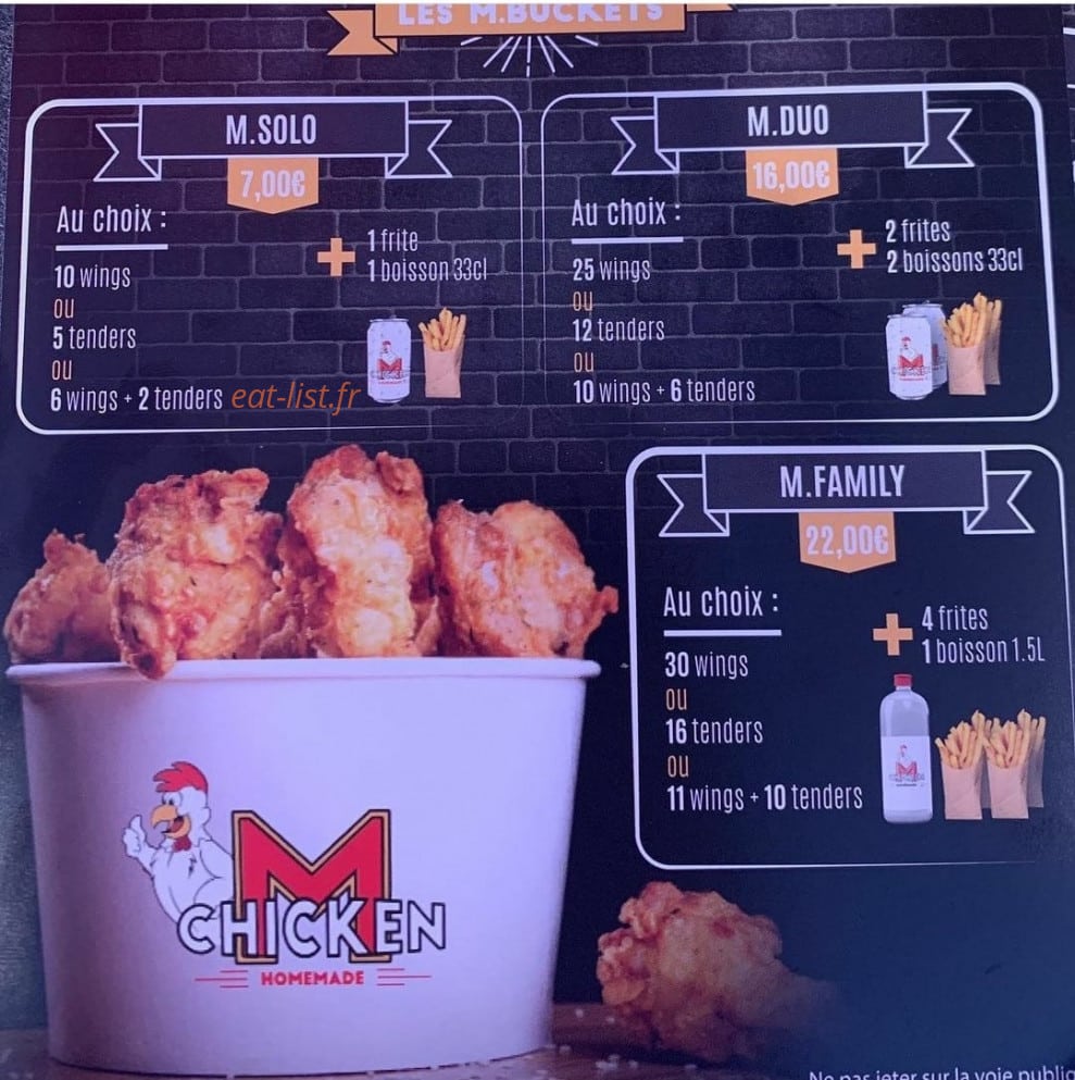 M.chicken — carte page 1