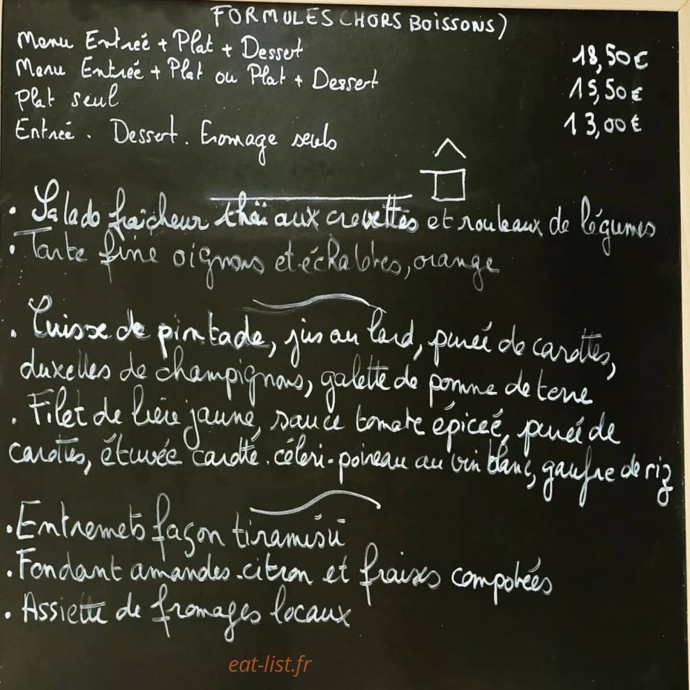 Chez Audrey — carte page 1