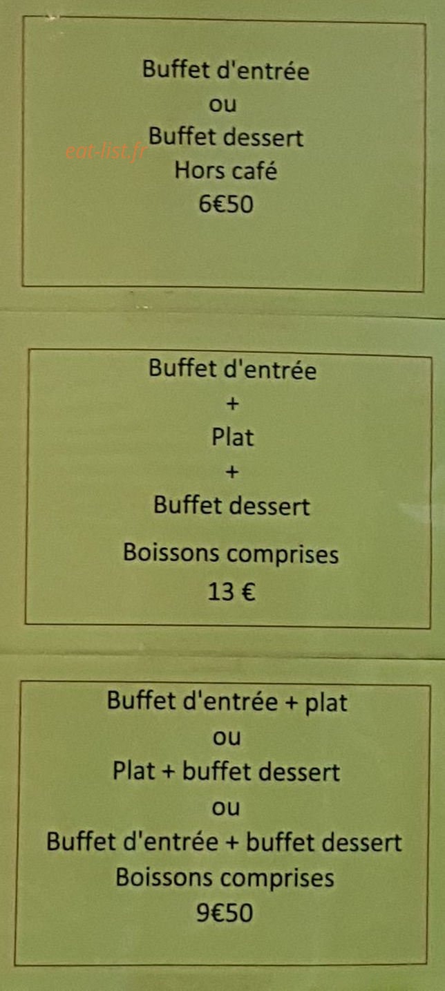 Le Bis'tro — carte page 1