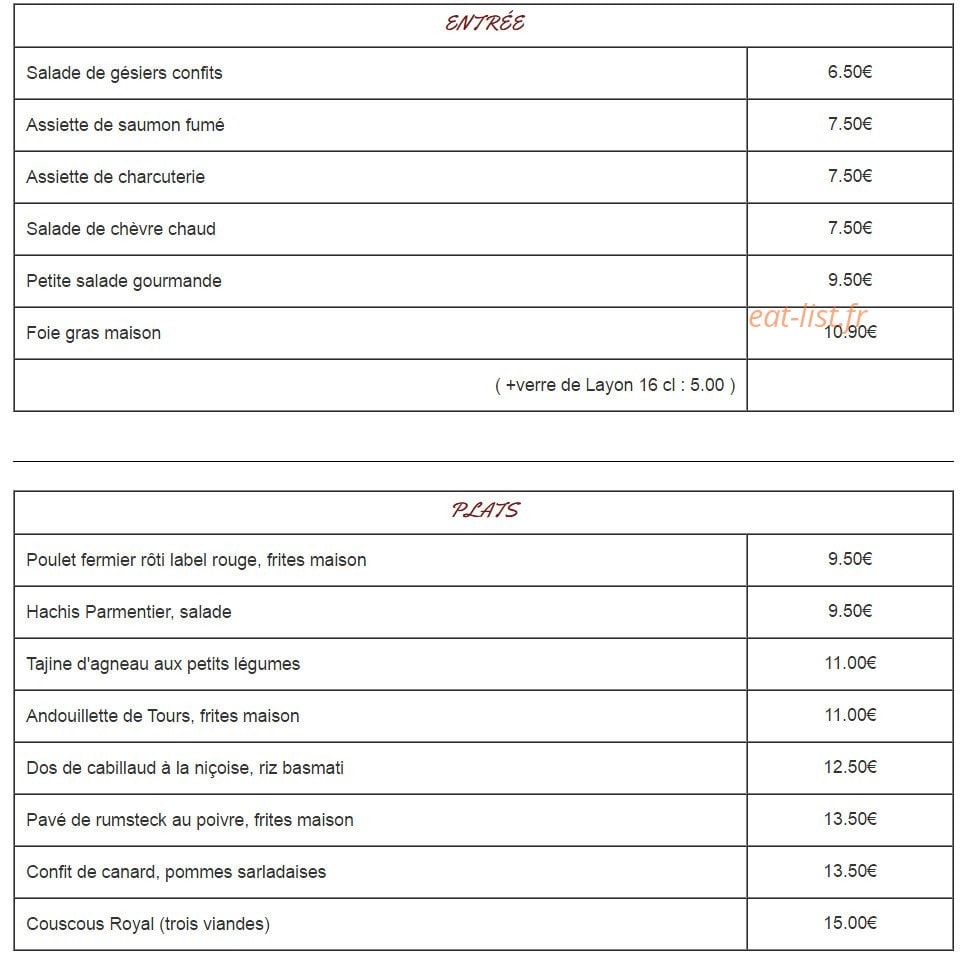 Le mermoz — carte page 1