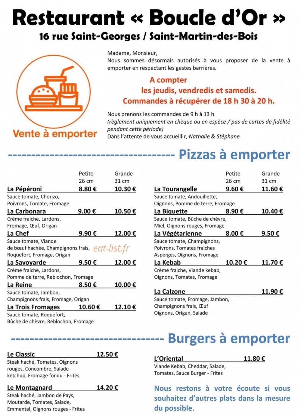 La Boucle d'or — carte page 1