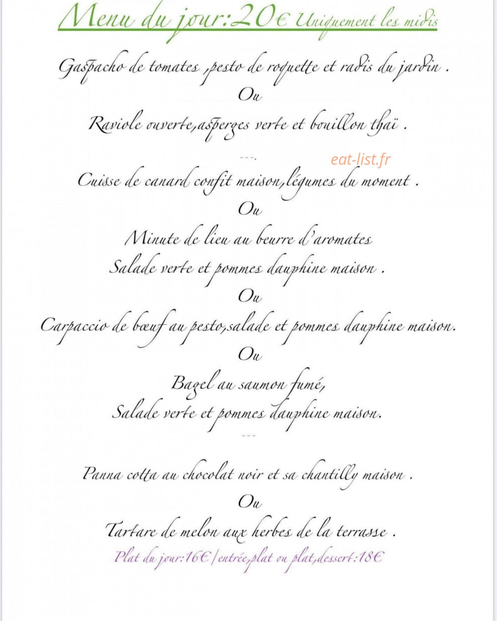 Absinthe — carte page 1