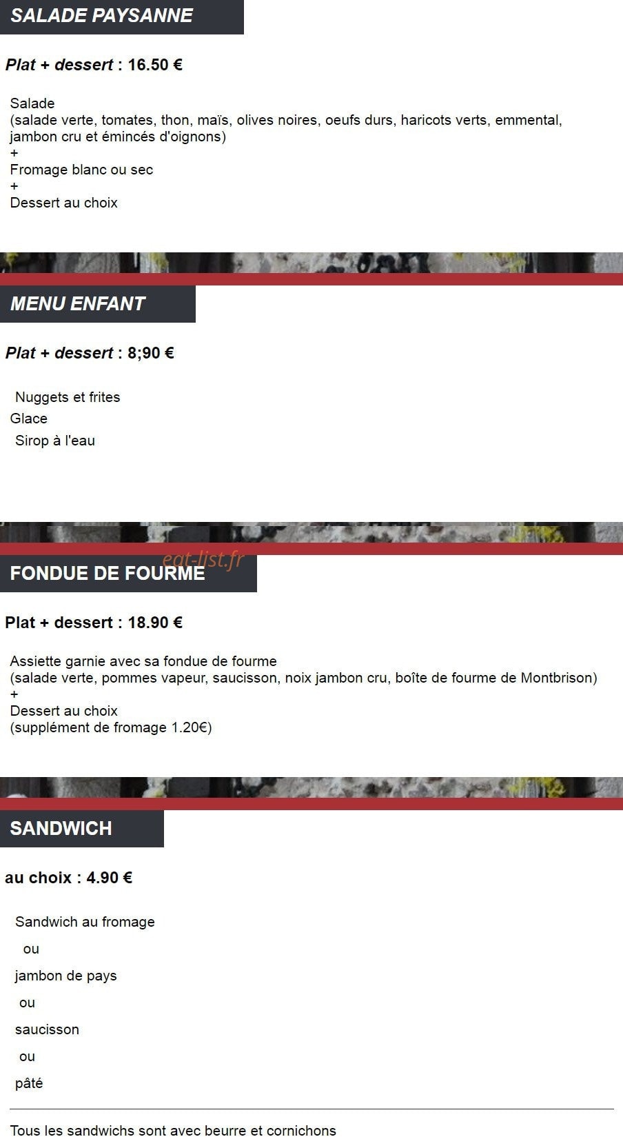 Auberge les genêts d'or — carte page 2