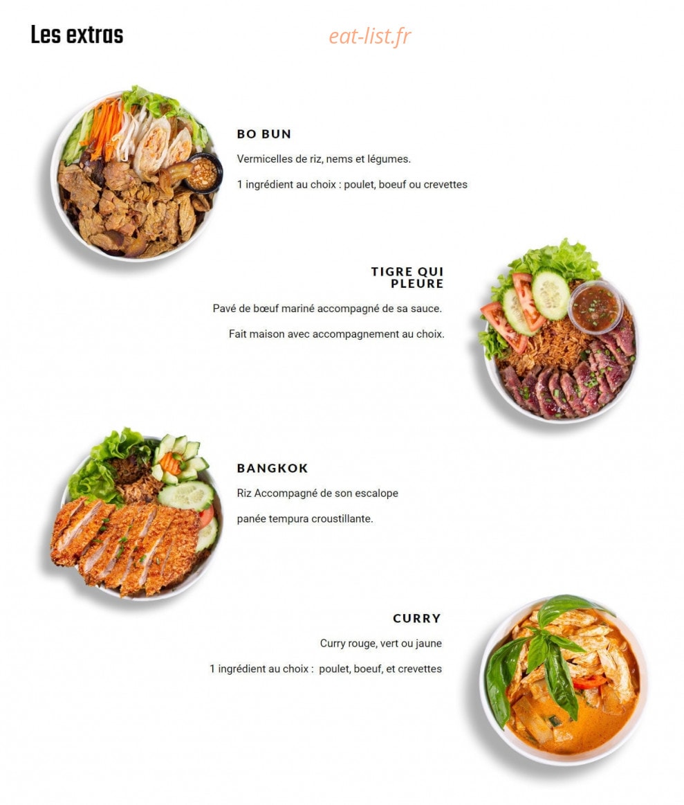 Bangkok Factory — carte page 3