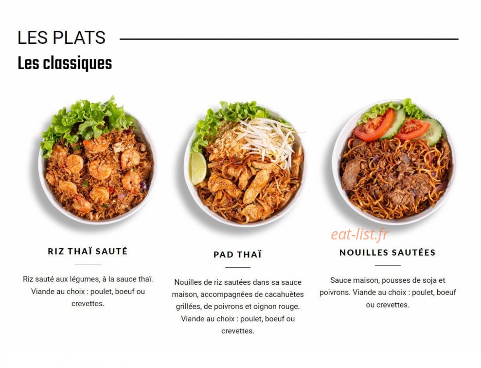Bangkok Factory — carte page 2