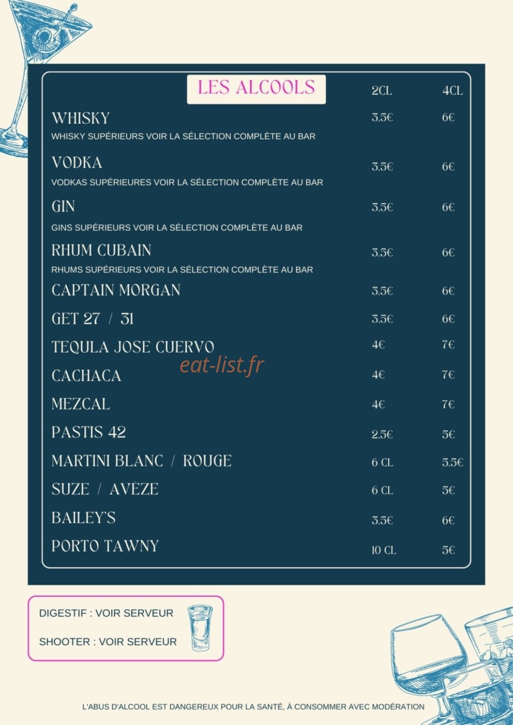 Beer Garden — carte page 7