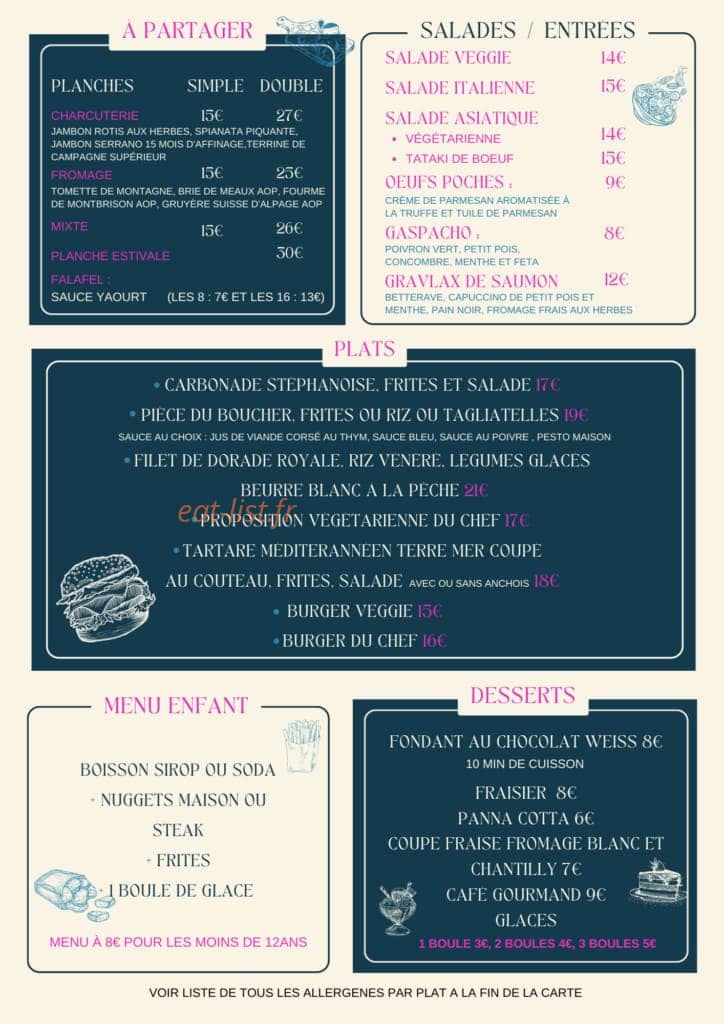 Beer Garden — carte page 2