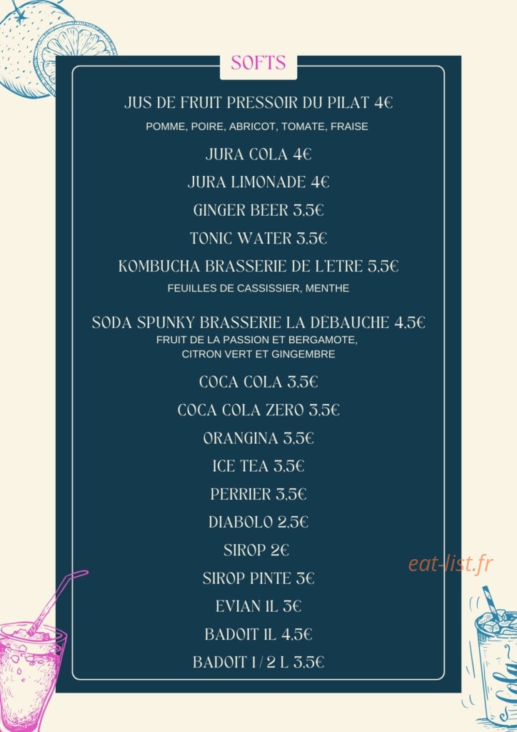 Beer Garden — carte page 8