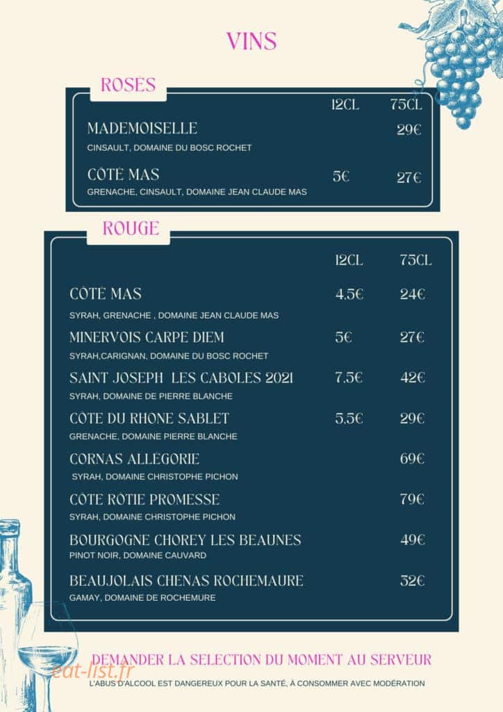 Beer Garden — carte page 4