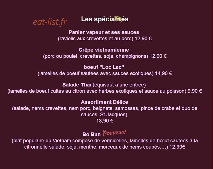 Bol'appétit — carte page 8