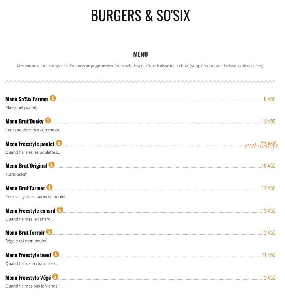 Brut Butcher — carte page 4
