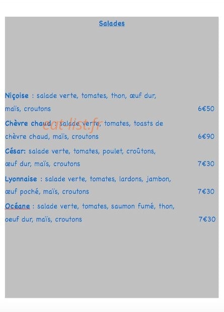 Café des amis — carte page 1