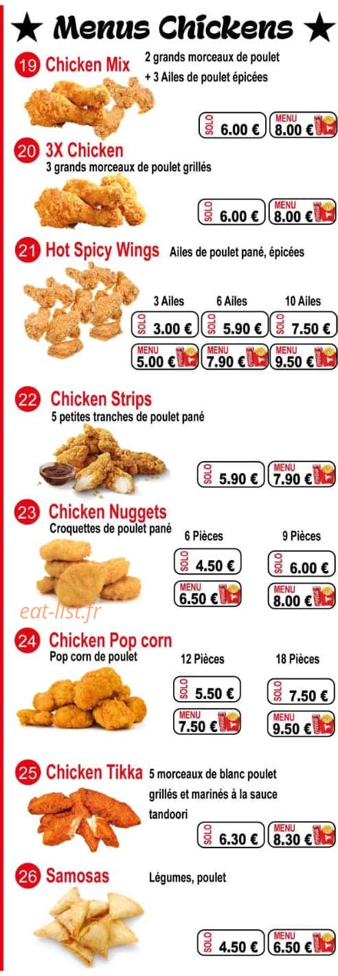 Chicken Inn — carte page 5