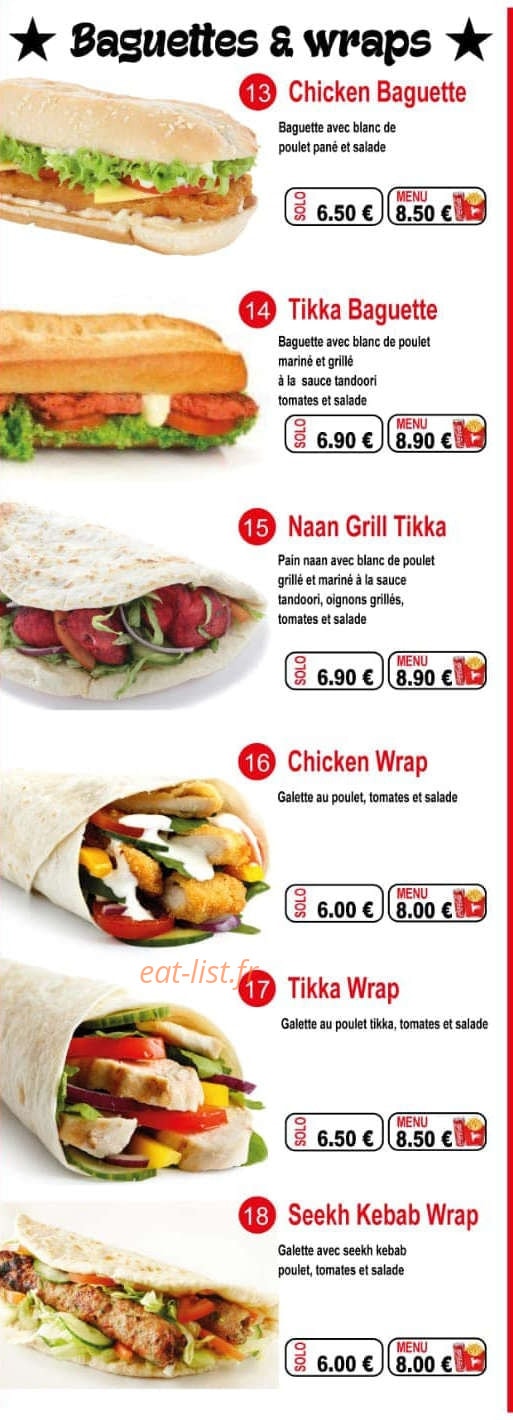 Chicken Inn — carte page 4