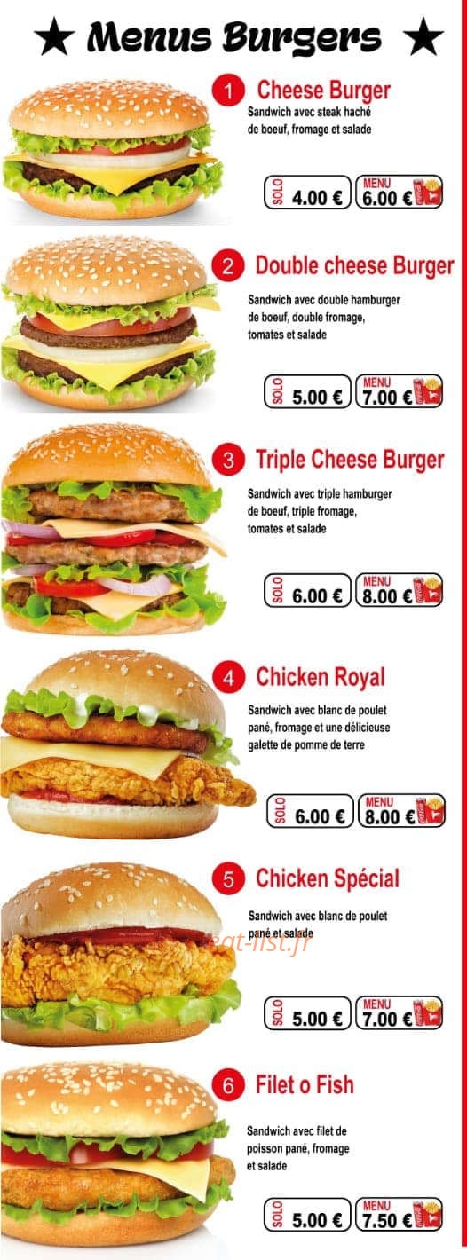 Chicken Inn — carte page 2