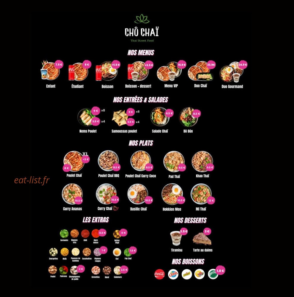 Chô Chaï — carte page 1
