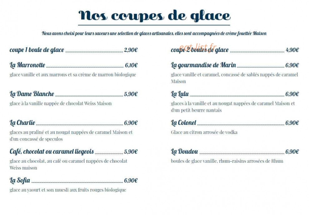 Crêperie Jeannette — carte page 3