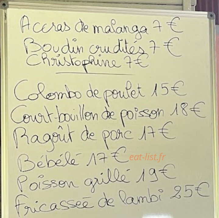 Douceur Kreyol — carte page 1