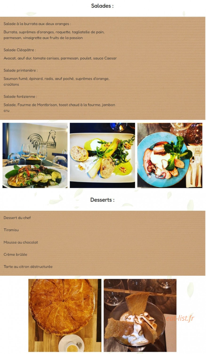 El Clandestino — carte page 1