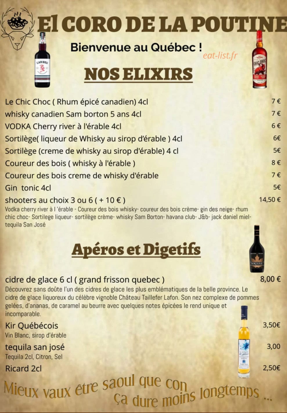 El Coro Poutine — carte page 8