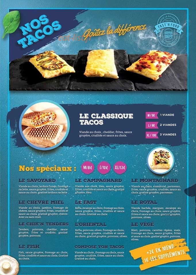 Fast'N Food — carte page 2
