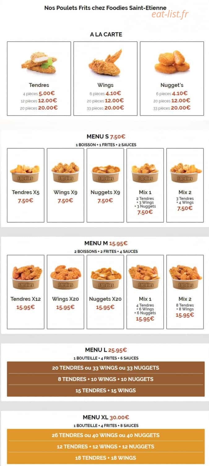 Foodies — carte page 1