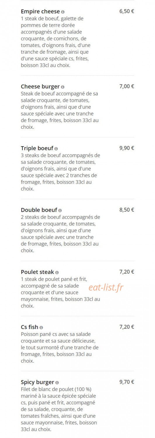 Fri Chicks — carte page 3