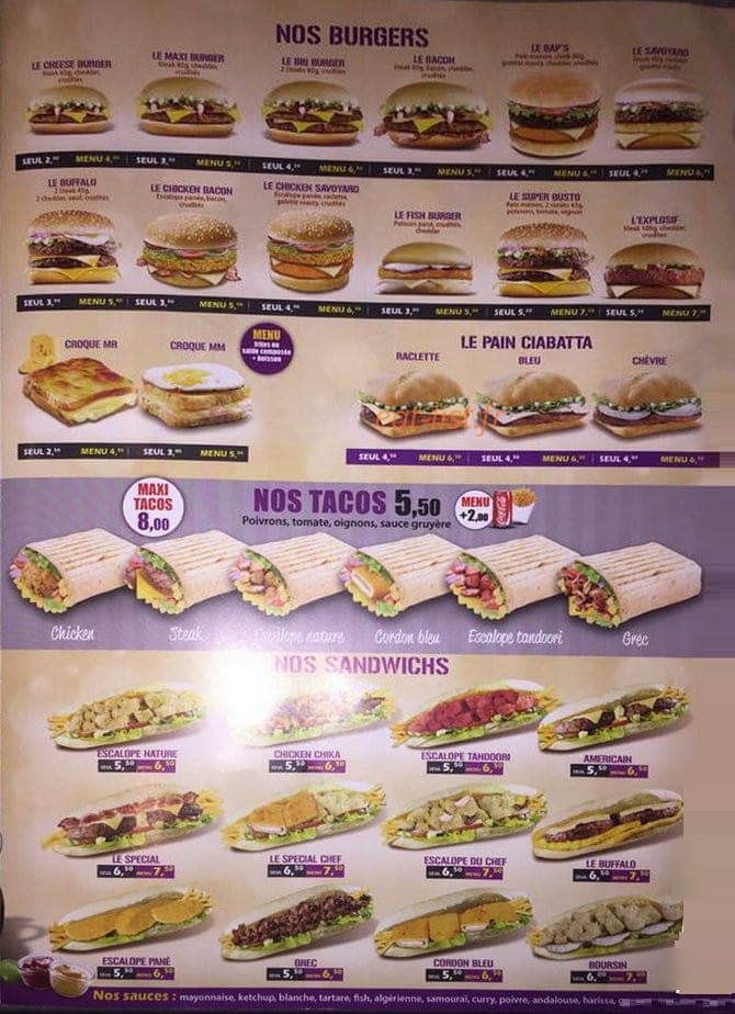 Gusto Pizza — carte page 3