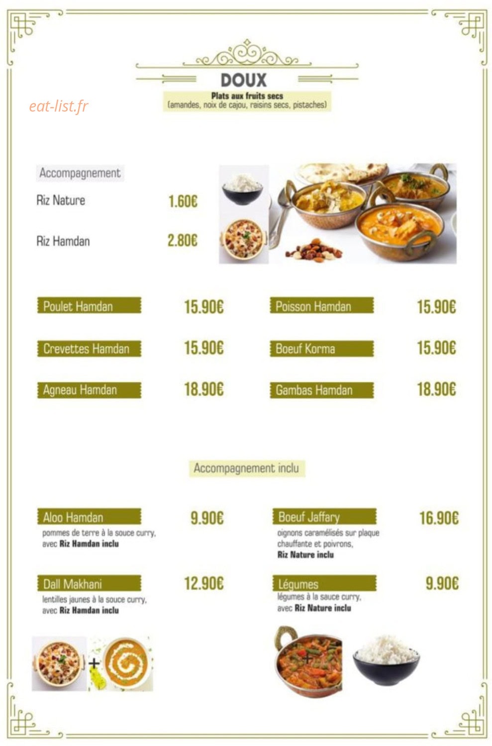 Hamdan Restaurant 42 — carte page 2