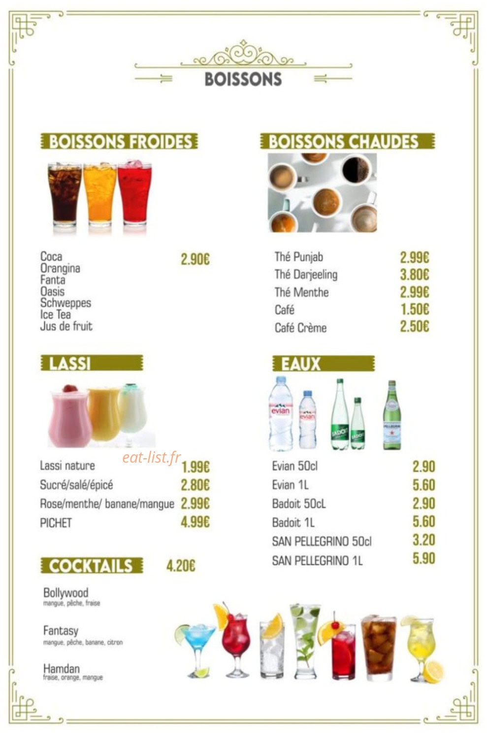 Hamdan Restaurant 42 — carte page 9