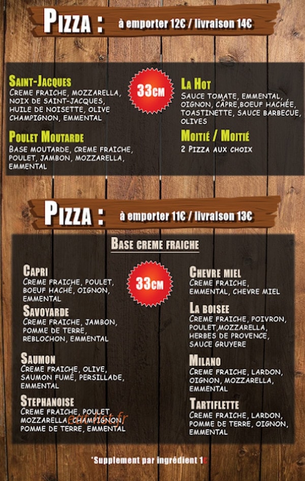 hot pizza family — carte page 4