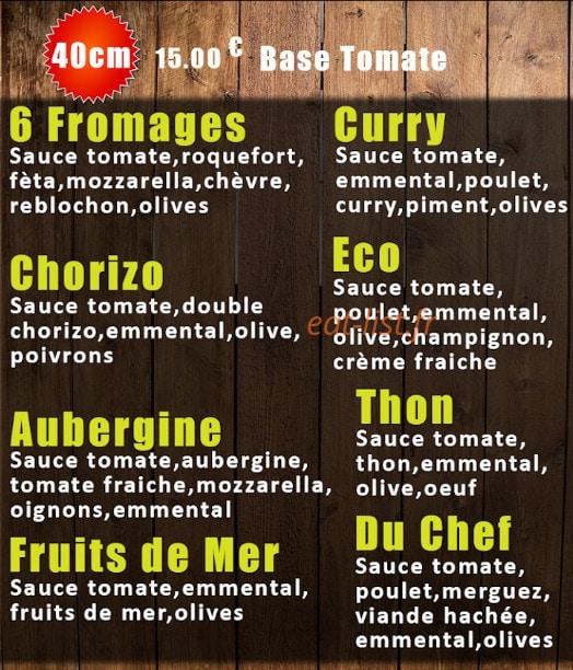 hot pizza family — carte page 3