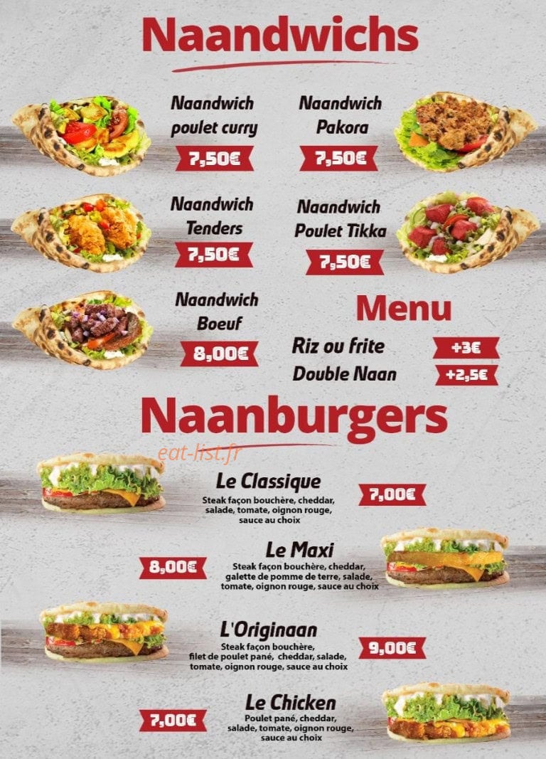 India Naan — carte page 2