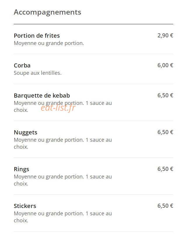 Iskender Kebab — carte page 5