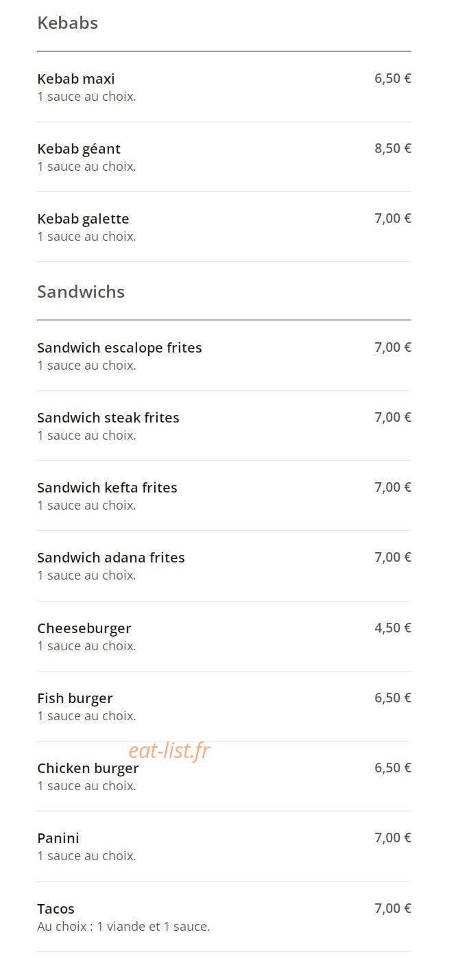 Iskender Kebab — carte page 4