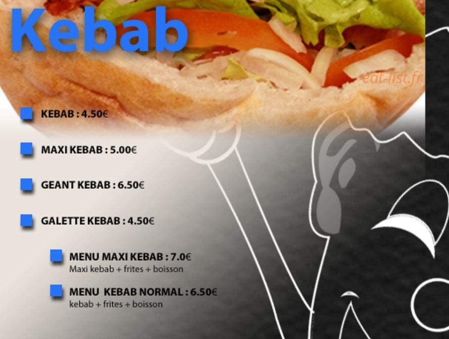 Kebab house — carte page 3