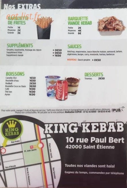 King Kebab — carte page 2