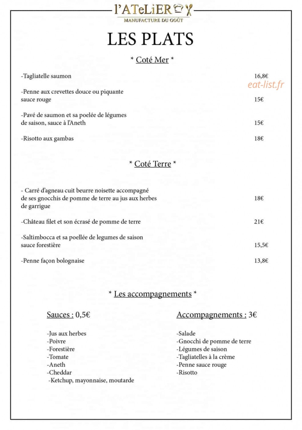 L'Atelier — carte page 3