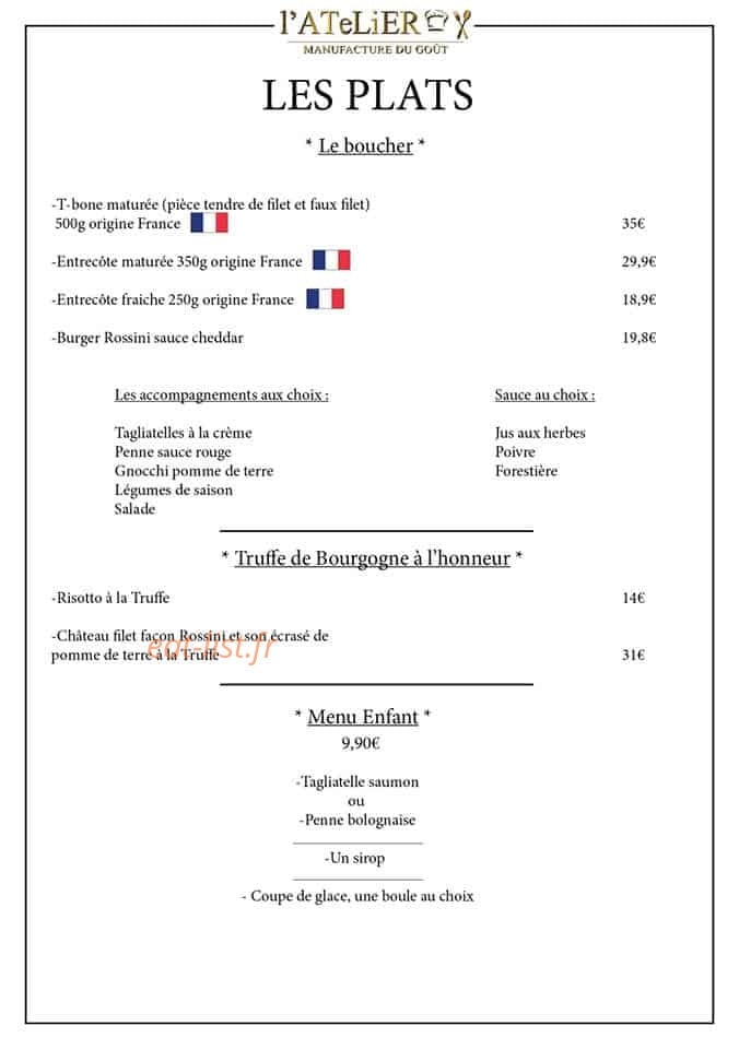 L'Atelier — carte page 2