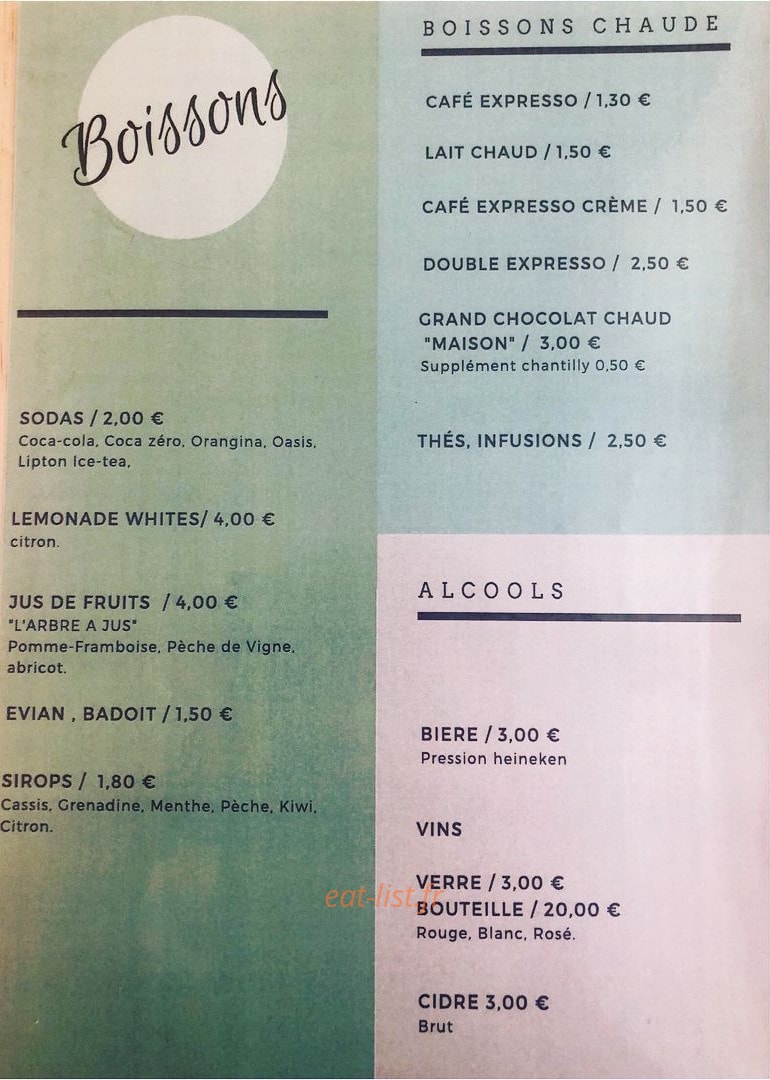La Cabane — carte page 3