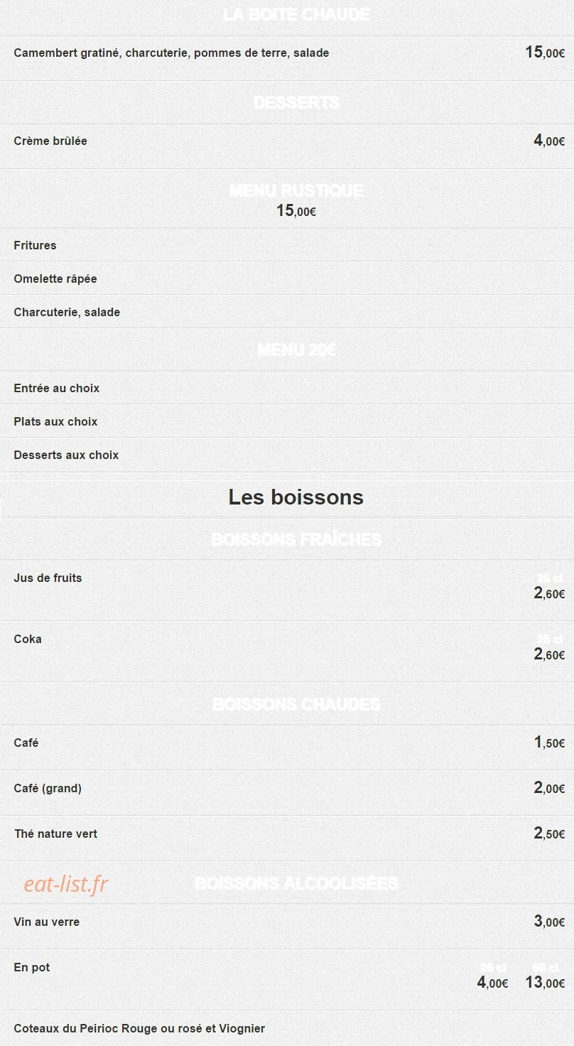 La cantine stéphanoise — carte page 2