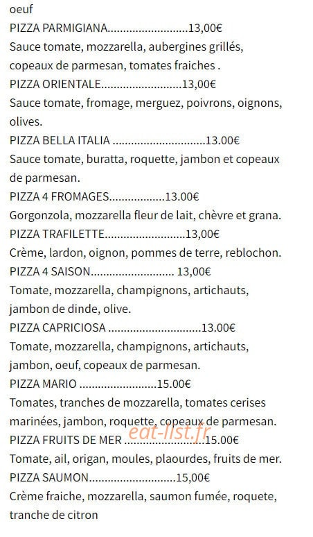 La Focaccia — carte page 2