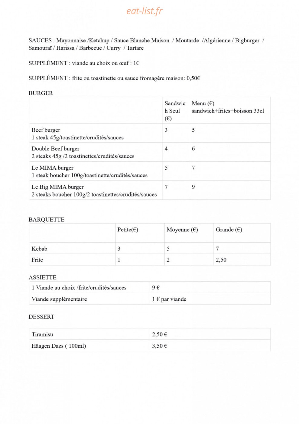 La Mima — carte page 2
