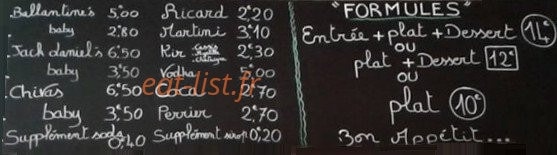 La petite cantine — carte page 1