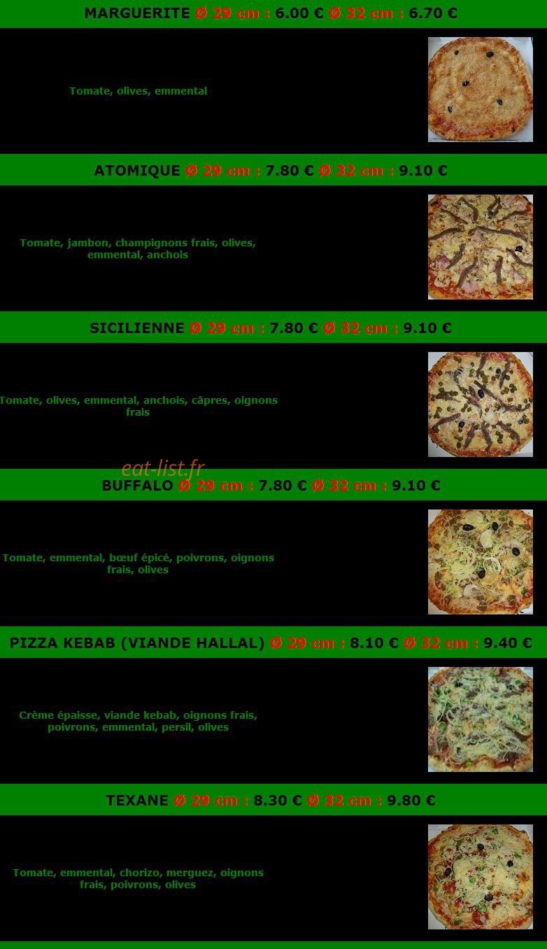 La Pizza Riv' — carte page 1