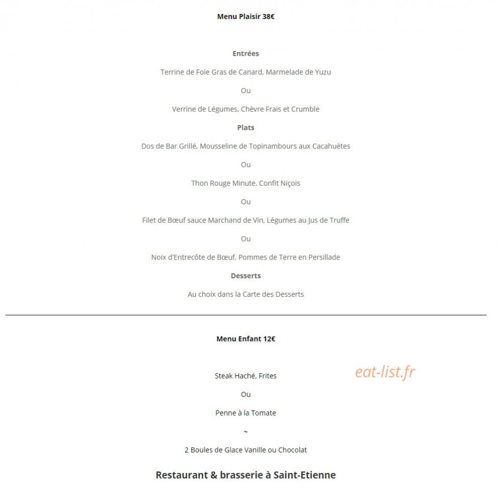 Le Bistrot de Paris — carte page 3
