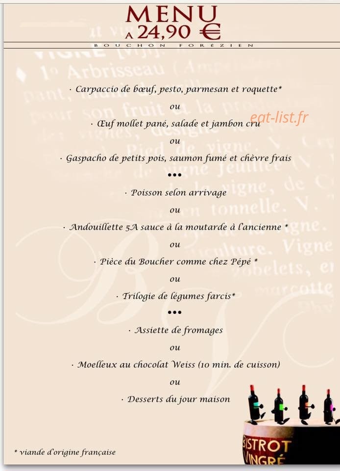 Le bistrot de vingré — carte page 4