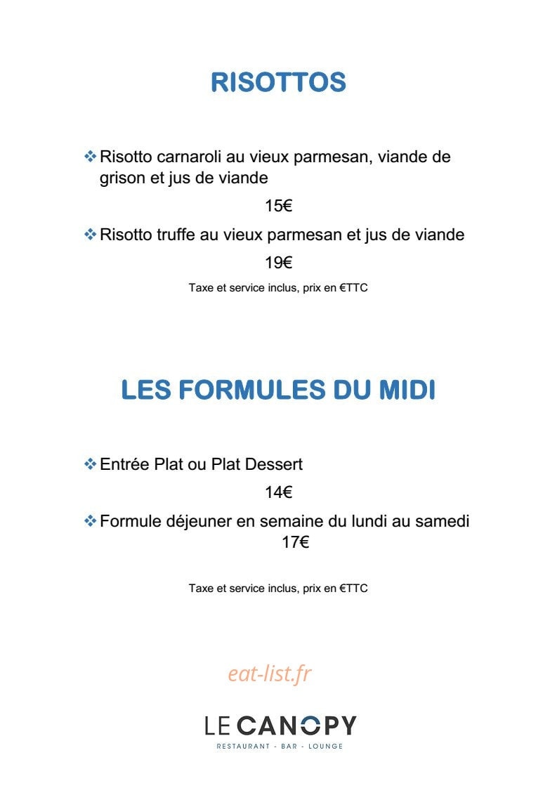 Le Canopy — carte page 5