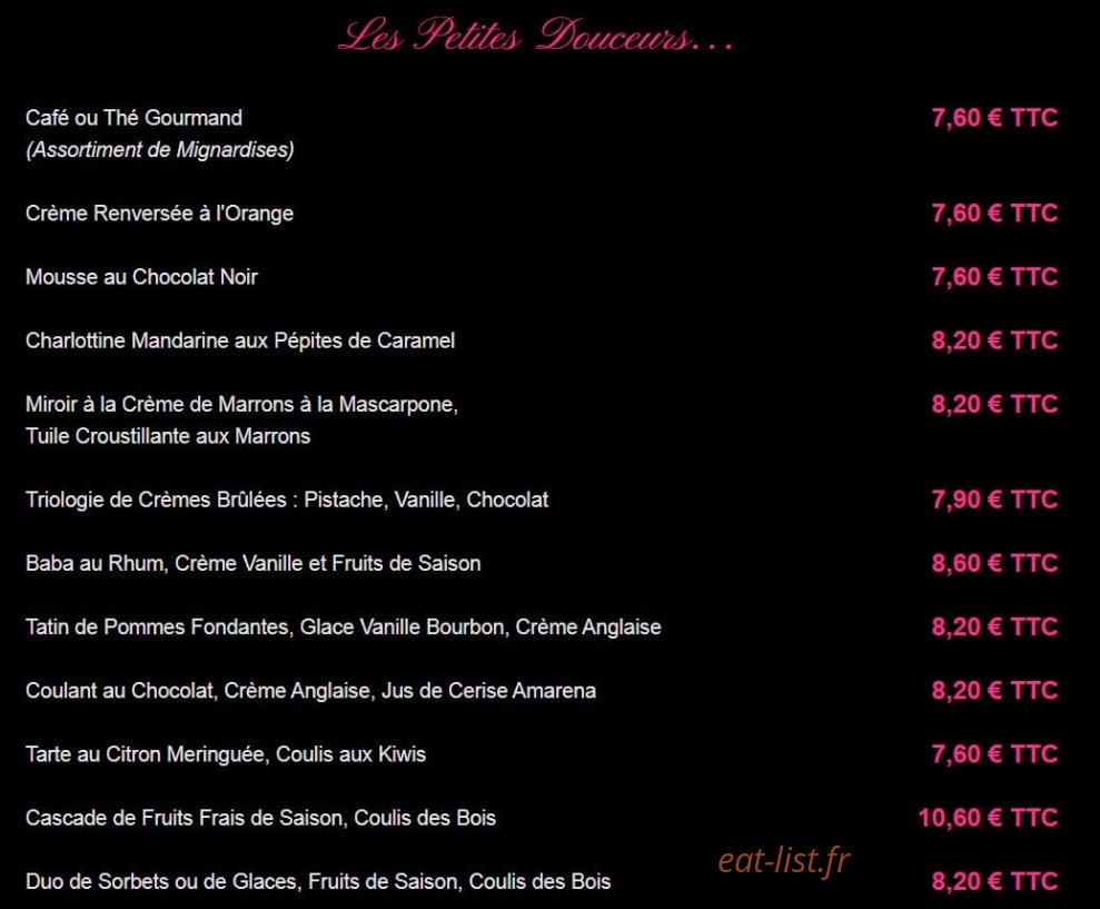 Le restaurant l'Albatros — carte page 7
