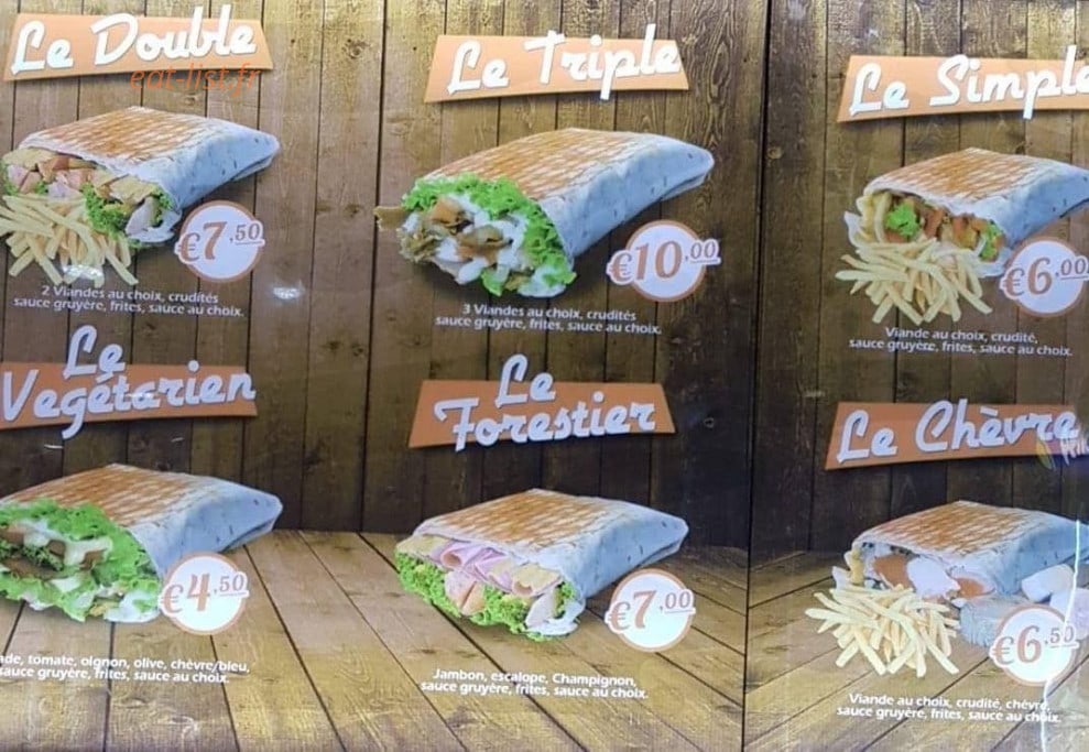 Le tacos — carte page 7